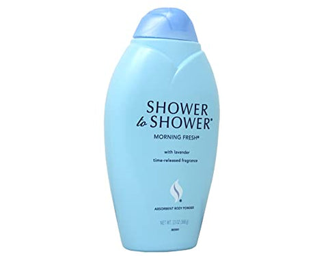 Shower To Shower - Shower to Shower Pó Corporal Absorvente, Frescor Matinal com Lavanda, Frascos de 13 ml (Pack com 4)