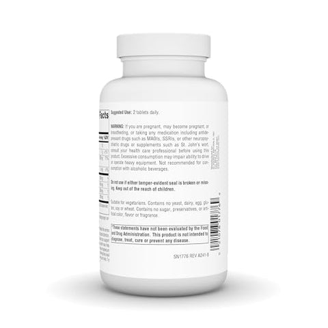 Serene Science L-Theanine com Magnésio e GABA – 120 Comprimidos | Fórmula Relaxante para Equilíbrio Mental e Bem-Estar - Source Naturals