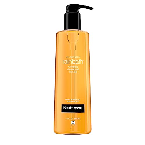 Rainbath Body Wash 32 fl. Oz – Gel de Banho Refrescante e Hidratante, Limpeza Diária do Corpo e Gel de Barbear com Espuma de Enxágue Limpo, Fragrância Original - Neutrogena