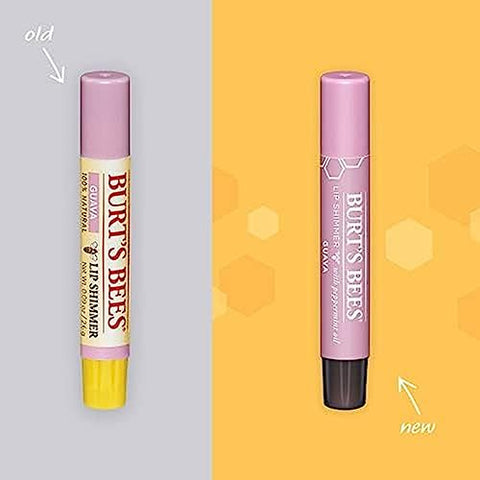 Burt's Bees - Conjunto Burt’s Bees Shimmer Lip Tint, Bastão de Bálsamo Labial Tintado, Hidratação Duradoura com Acabamento Brilhante Pigmentado de Origem Natural