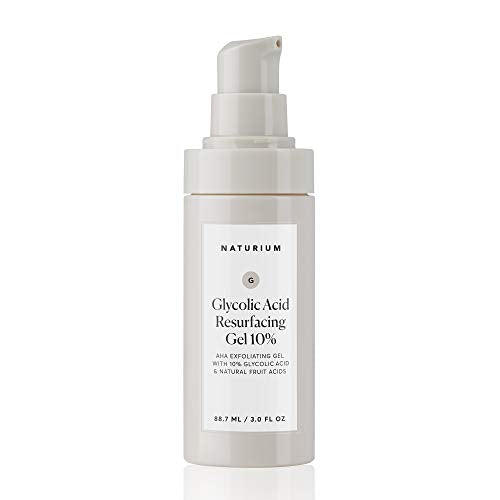 Gel de Ácido Glicólico Naturium 10%%, Esfoliante AHA com Ácidos Naturais de Frutas, 90g