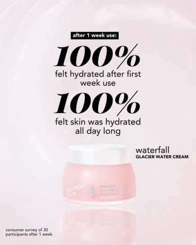 Creme Facial Hidratante Gel Tipo Água Livre de Óleo Natural com Água de Glaciar do Alasca – 50g - Saturday Skin