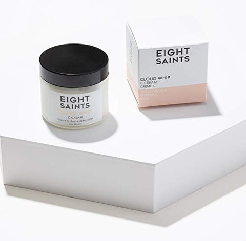 Skincare Cloud Whip Creme Hidratante Facial de Vitamina C, Creme Facial Natural e Orgânico para Mulheres, Creme Anti-Envelhecimento para Reduzir Linhas Finas e Rugas, 60g - Eight Saints