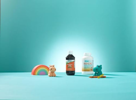 NOW Foods - NOW Supplements, Xarope de Sabugueiro Líquido para Crianças com Zinco e Astrágalo, Suporte Imunológico, 240 ml, embalagem pode variar