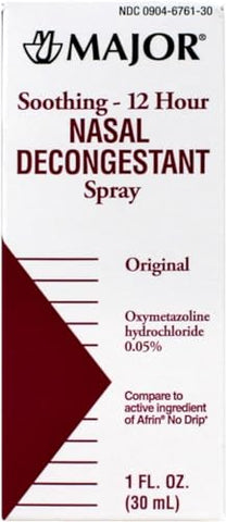 Spray Nasal Descongestionante MAJOR 12h Oximetazolina HCL 0.05% 30ml (6)