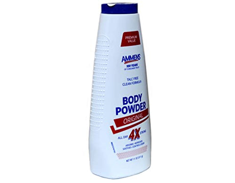 GRATINO - Ammens Original Powder – Fórmula Livre de Talco, 11 Onças Cada (Pacote Econômico com 3) – Marca Ammens