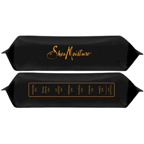 SheaMoisture - Shea Moisture Lenços Demaquilantes para o Rosto, Sabonete Negro Africano, com Óleo de Melaleuca – 100g