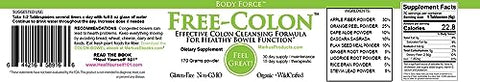 Body Force - Fórmula em Pó para o Cólon Markus – Limpeza Completa do Cólon – Rica em Fibras para Absorção de Toxinas – Aloe, Gengibre, Flavonoides Cítricos – 100g