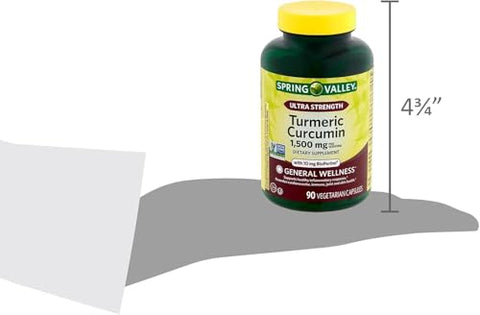 Generic - Spring Valley Complexo de Curcumina de Açafrão-da-terra Extra Forte em Cápsulas Softgels, 1.000 mg, 90 un