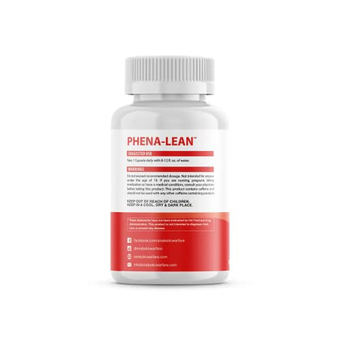 Phena-Lean – Suplemento Termogênico para Composição Corporal – Estimule sua Energia, Aumente o Foco – 60 Cápsulas - Anabolic Warfare