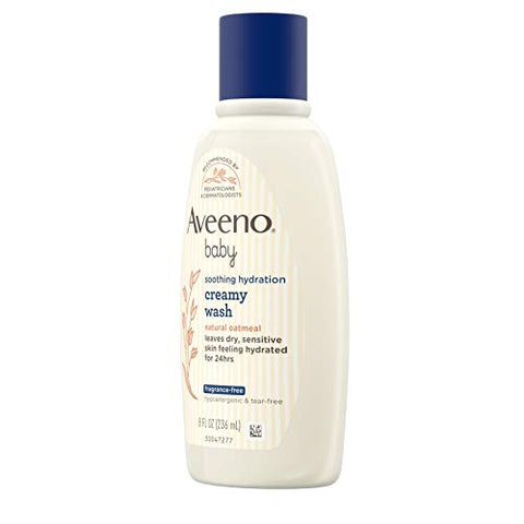 Creme Hidratante Corporal com Aveia Natural – Banho de Bebê para Pele Seca - Aveeno Baby