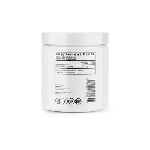 Creatine Monohydrate | Melhor Pó de Creatina Micronizada, Kre-Alkalyn para Potência, Força e Desempenho (Sem Sabor, 60 Porções) - Swolverine