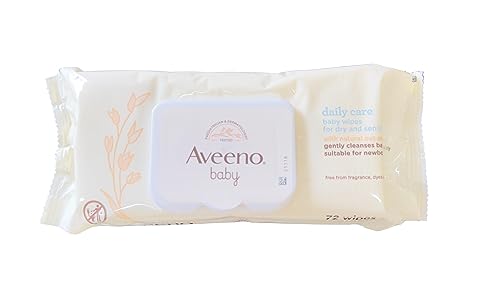 Aveeno - AVEENO Baby Lenços Umedecidos Diários – Limpeza Suave e Eficiente – Essenciais para Bebês – 72 Lenços, Tampa em Cada Embalagem, Pacote com 6 (432 Lenços no Total)