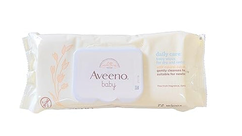 Aveeno - AVEENO Baby Lenços Umedecidos Diários – Limpeza Suave e Eficiente – Essenciais para Bebês – 72 Lenços, Tampa em Cada Embalagem, Pacote com 6 (432 Lenços no Total)