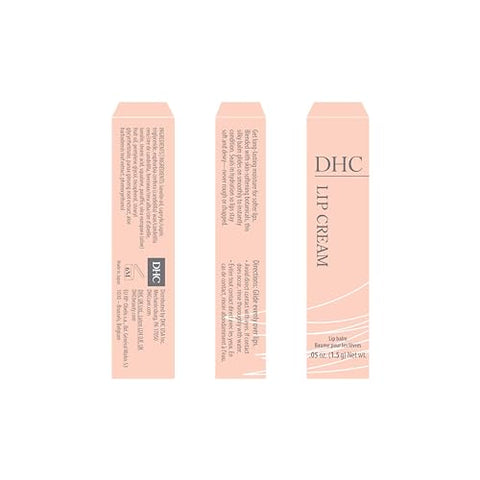 Lip Cream 3 pack – Hidratante, Suavizante, Proteção para Lábios Secos e Rachados – Livre de Fragrância e Corantes – 0,05 oz (1,4 g) - DHC