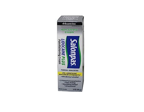 Lidocaine Plus Creme – 90g (Pacote com 3) | Alívio rápido da dor - Salonpas