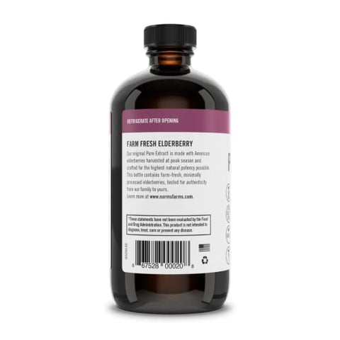 Norm's Farms - Norm’s Farms Extrato de Sabugueiro Americano – Concentrado Puro para Suporte Imunológico Feito com Bagas – Vegano, Sem Glúten, Não-OGM – 2 Frascos de 240 ml