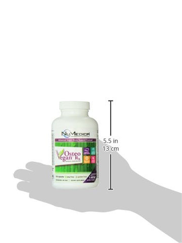 AZZUTORK NuMedica Osteo Vegan Rx 180 Cápsulas Vegetais – Fórmula Vegana para Saúde Óssea