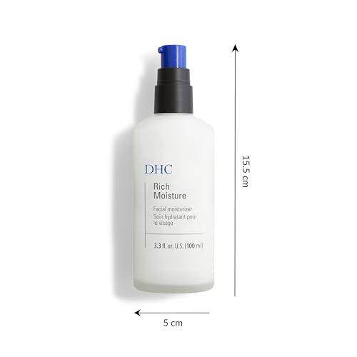 Rich Moisture: Hidratante Facial Leve para Pele Seca, Hidratação Profunda, Livre de Fragrâncias e Corantes, Ideal para peles secas, desidratadas e sensíveis, 100ml - DHC