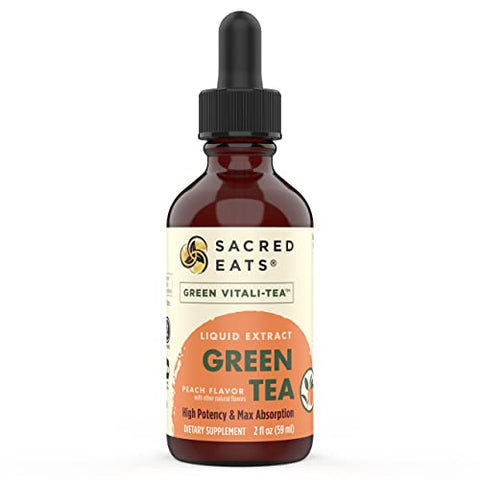 Sacred Eats - Gotas de Extrato Líquido de Chá Verde – Suporte Imunológico (Antioxidantes) | Marca: Green Tea | 30ml