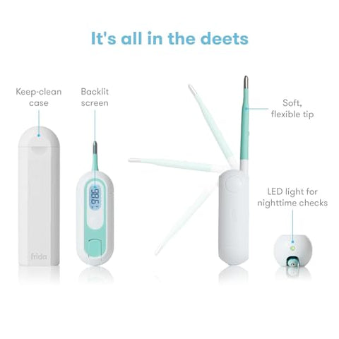 Termômetro Digital 3 em 1 Frida Baby True Temp para Febres: Bebês – Medição Precisa e Conveniente