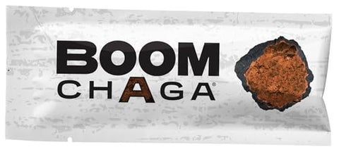 BOOM Chaga - Mushroom Superdrink: Concentrado Líquido com Antioxidantes para Anti-Inflamação e Reforço da Imunidade, Beta-Glucanos para Saúde Cardíaca, Livre de Oxalato, 31 Pacotes Individuais