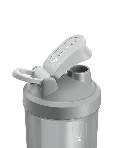 Garrafa Agitadora de Proteína, Misturador Elétrico Recarregável USB C para Shake de Proteína, Copos para Shakes de Proteína e Substitutos de Refeição, Livre de BPA, 700ml - VOLTRX