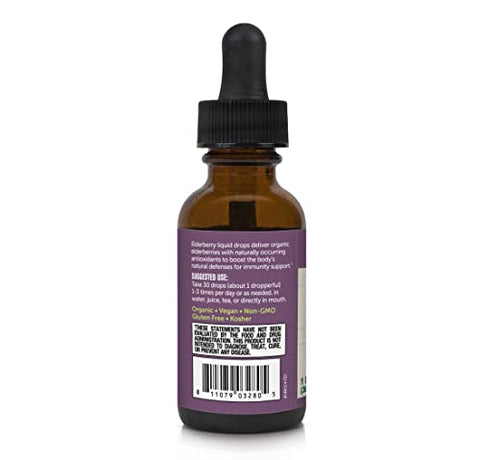 Gotas Líquidas de Sabugueiro, Suplemento Herbal, 30ml - BareOrganics