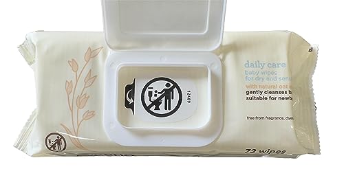 Aveeno - AVEENO Baby Lenços Umedecidos Diários – Limpeza Suave e Eficiente – Essenciais para Bebês – 72 Lenços, Tampa em Cada Embalagem, Pacote com 6 (432 Lenços no Total)