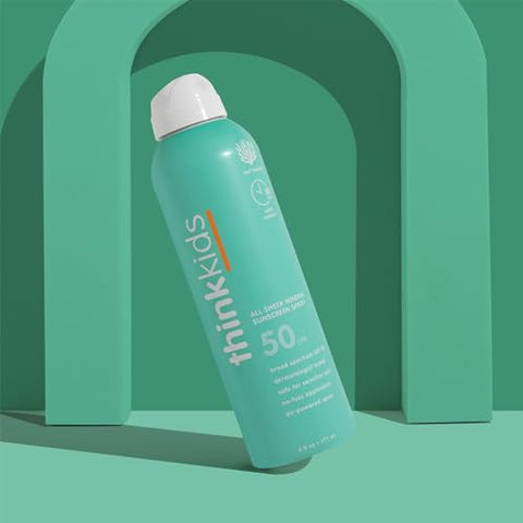 Protetor Solar Infantil Thinksport Spray, FPS 50 Mineral Transparente, 177 ml, Resistente à Água