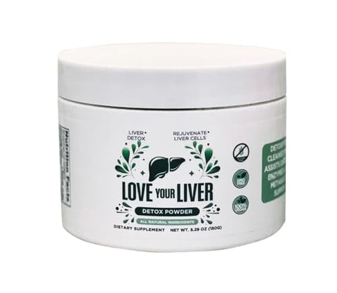 Love Your Liver - Detox Cleanse Powder – 42 Porções de Limpeza do Fígado Detox | Pó Detox para Limpeza do Fígado – 42 Porções | Marca em Destaque