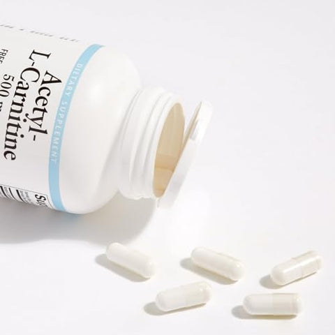 Acetyl L-Carnitine 500 mg – Melhora a Memória, Concentração e Função Cerebral – 120 cápsulas (60 porções) - Natural Factors