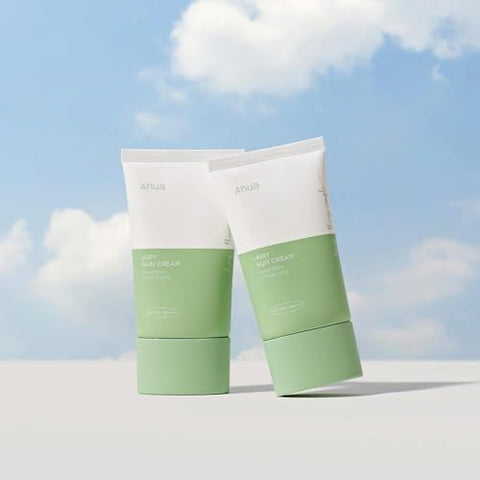 Airy Sun Cream SPF 50 – Proteção Solar com Textura Leve 50ml | Sem Resíduos, Hidratação - ANUA