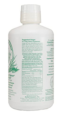 Herbal Answers - Aloe Vera Herbal Aloe Force – Suplemento Herbal, 32 fl oz (946 ml)