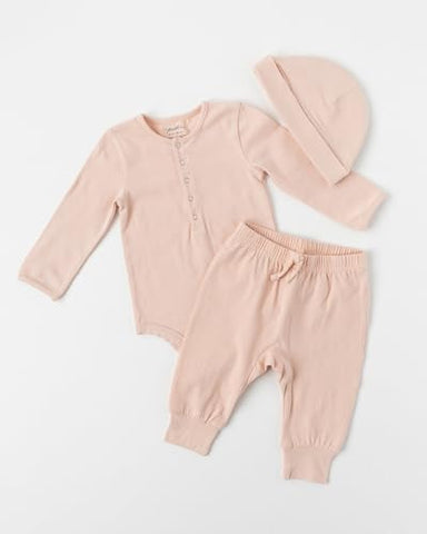 PEHR - Essentials One-Piece Rosa Pó – Tamanho 0-3 meses – Marca Essentials