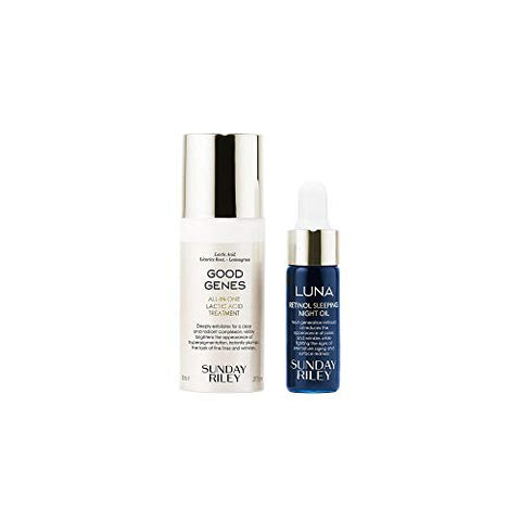 Kit de Viagem Sunday Riley Mini Power Couple, 0.4 fl. Oz (12 ml) – Resultados Incríveis para sua Pele