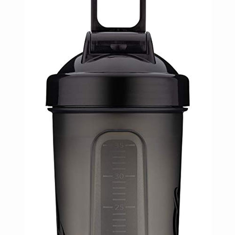 Kit com 3 Garrafas de 45 ml para Shake de Proteína, Copos Grandes com Misturador de Bola, Garrafa Extra Grande com Alça (Cores Escuras) - Hydra Cup
