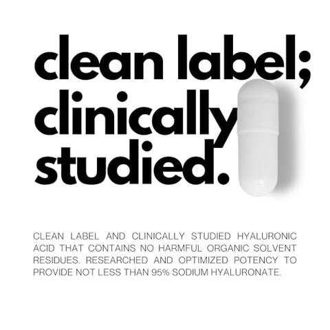 FOLIUS LABS - Cápsulas de Ácido Hialurônico de Ultra Alta Pureza 500mg – 95% Hialuronato de Sódio – Altamente Purificado e Bioacessível – Baixo Peso Molecular – Não-OGM Fermentado – 120 Cápsulas