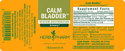 Fórmula Líquida Calmante para o Sistema Urinário – 30ml - Herb Pharm