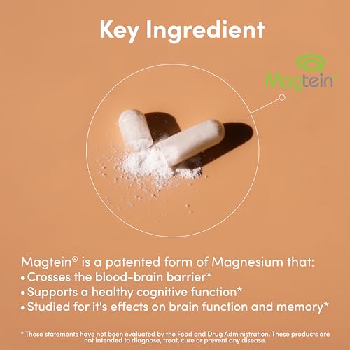 Double Wood Supplements - Cápsulas de Magnésio L Treonato (Magtein) – Suplemento de Alta Absorção – Forma Bioativa para Suporte do Sono e Função Cognitiva – 2.000 mg – 100 Cápsulas