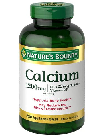 Nature's Bounty - Nature’s Bounty Cálcio 1200 mg Com Vitamina D3, Saúde Óssea  Nature’s Bounty