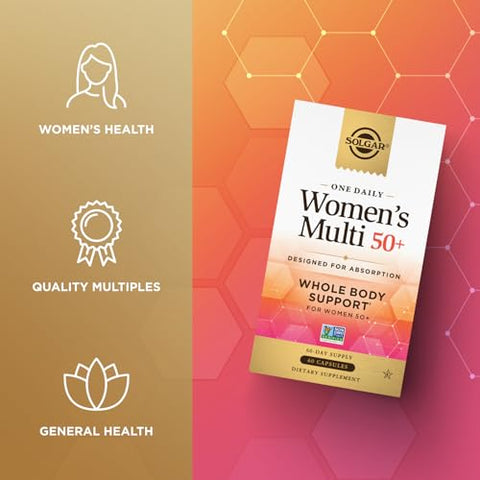 SOLGAR - Solgar One Daily Mulheres 50+ – Suporte Completo para o Corpo – Absorção Avançada – Coração e Ossos – 50g