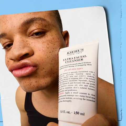 Kiehl’s Ultra Facial Cleanser – Espuma Facial Leve, Fórmula Enriquecida que Repõe a Barreira da Pele, Esfolia e Hidrata Suavemente, Indicado para Todos os Tipos de Pele
