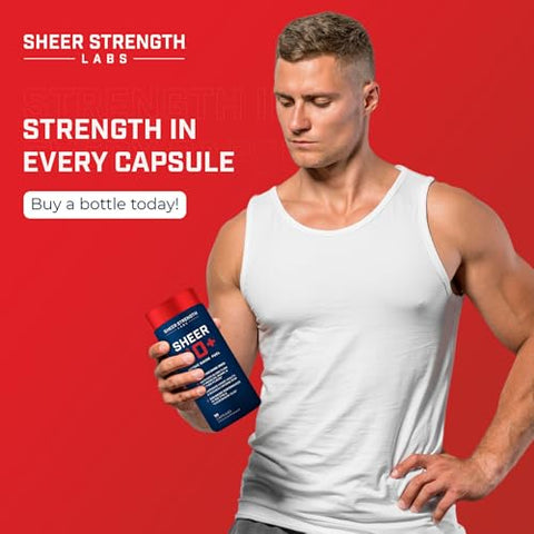 Sheer Strength Labs - Suplemento de Óxido Nítrico para Homens – Booster de Óxido Nítrico NO2 – Nitrosigine e S7 – 60g