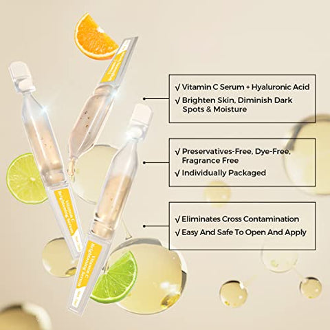 BACHERI - Sérum Vitamina C para o Rosto com Ácido Hialurônico, Glutationa, Aloe Vera Orgânica, Hidratante