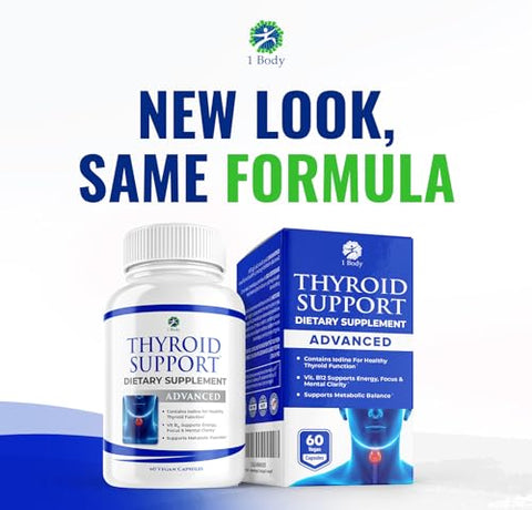 Suplemento de Suporte à Tireoide 1 Body com Iodo – Energia