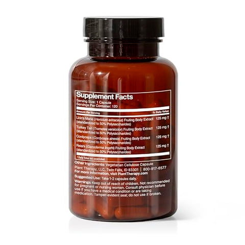 Cápsulas de Suplemento Herbal Brain Boost, Suporte à Memória – 60 cápsulas - Plant Therapy