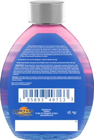 DARK TANS EXCLUSIVE - Bronzeador Somewhere On A Boat para Camas de Bronzeamento Interno/Bronzeado ao Sol com Óleo de Coco, Abacaxi – 200ml