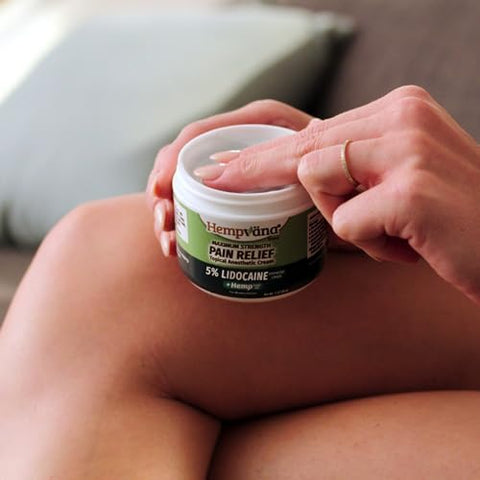 Creme Alívio Máximo 5%% Lidocaína, Forte, Numbs Nervos Irritados para Alívio Rápido Anorretal, Não Oleoso, Alívio Duradouro, AS-SEEN-ON-TV - Hempvana