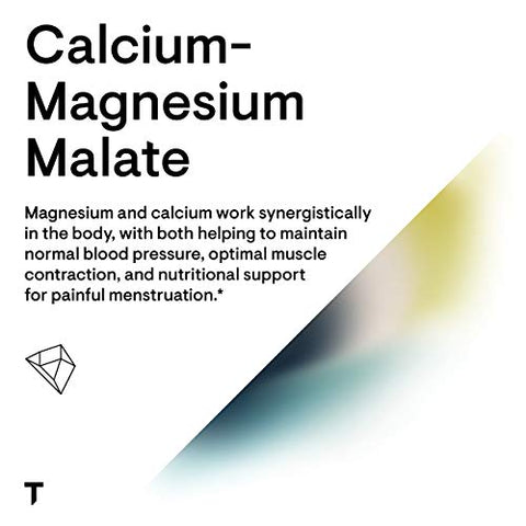 THORNE - Suplemento Thorne Calcium-Magnesium Malate – Sem Glúten com Magnésio: Marca de Qualidade para Saúde Óssea e Muscular